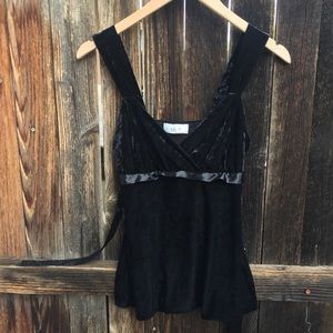 Ally B. Black Velvet Blouse
